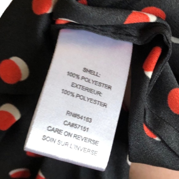 Tommy Hilfiger Dress Size 12 Sleeveless Polka Dot Black Red and White - Picture 12 of 15